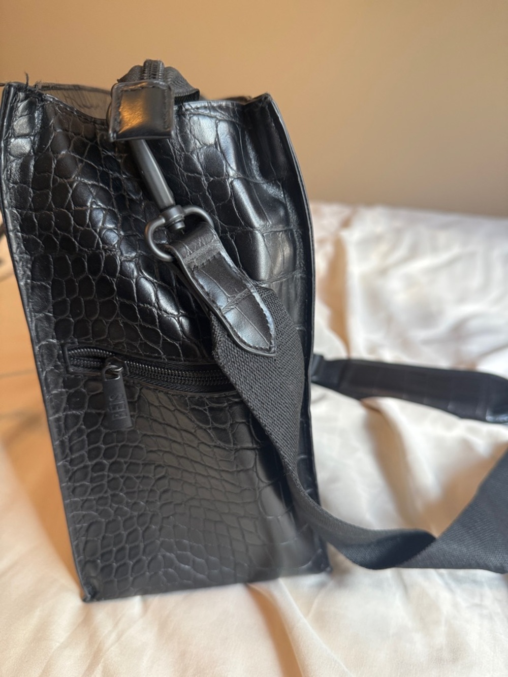 BEIS - Work Tote in Black Croc - Picture 4 of 10